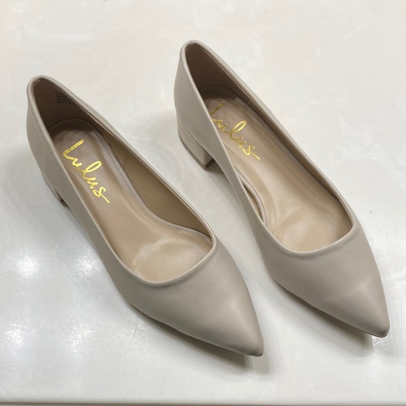 LULU’s Alessia Bone Low Pointed-Toe Heels - Picture 3 of 7